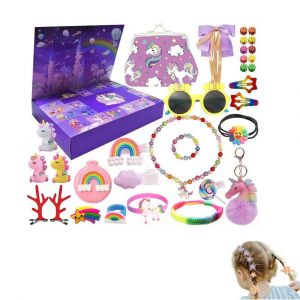 Bracelet &agrave; breloques calendrier de l'Avent - 24 jours de compte &agrave; rebours de No&euml;l, cadeaux pour enfants - Neuf