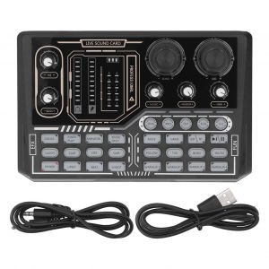 Mixeur de son professionnel pour telephone portable, ordinateur, carte son universelle pour enregistrement musical, karaoke, chant - Neuf