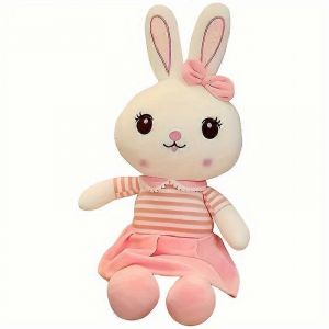 Peluche Lapin Lapin Rascal Lapin Blanc Poupée Poupée de Chiffon Poupée Grand Oreiller Filles Enfants Entreprise Cadeau-rose - Neuf