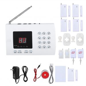 Systeme d'alarme anti-intrusion domestique sans fil 433 MHz avec detecteur de fumee et numeroteur automatique (Etats-Unis) - Neuf