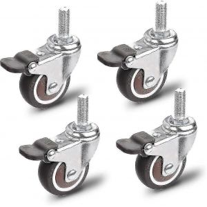 roulettes pour meubles,roulette pivotante 4 pièces,roulettes universelles pour meubles M10x25mm,capacité de charge 40kg par roulette - Neuf