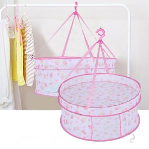 HJLIAN Panier a linge pliable et respirant a double couche, coupe-vent, pour suspendre le linge et les sous-vetements - Neuf
