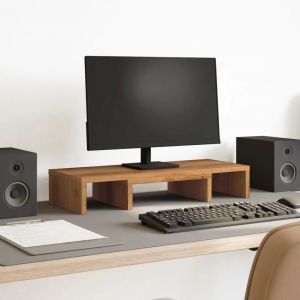 Support de moniteur réglable chêne artisanal bois d'ingénierie - Neuf
