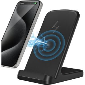 Cmjaagur-Chargeur Sans Fil, Support De Charge Sans Fil 15 W Pour Iphone 16 15 14 13 12 11 Pro Plus, Samsung Galaxy S25/S24/S23/S22/S21/S20/S10[M1328] - Neuf