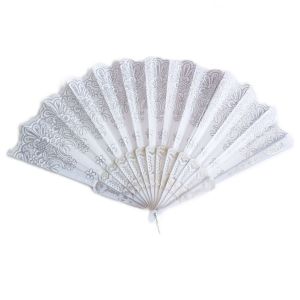 Promotion ! &Eacute;ventail Cr&eacute;ateur 'carmen' Blanc Argent&eacute; - 23 Cm - Neuf