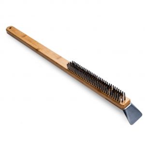 Brosse m&eacute;tallique 2 en 1 pour four &agrave; pizza - Neuf