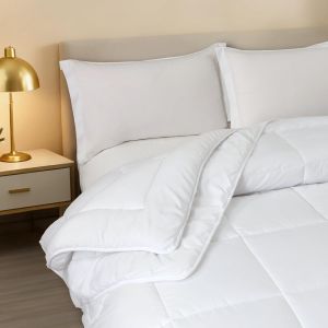 Ulteronixshop-Couette 280x240 4 Saisons Blanc Adapt&eacute;e Pour Toute L'ann&eacute;e. Lot De 2 Couettes En Fibre 3d Au Toucher De Plume. 3 En 1 (125 + 250 = 375 G/M&sup2;). Niveau Thermique De 1 &Agrave; 4,5/5 - Duet - Neuf