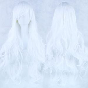 Ershi-80cm Longue Perruque De Cosplay De Cheveux Naturels Bouclés Avec Une Frange Colorée Halloween Costume Party Perruques Pour L[6 - Neuf
