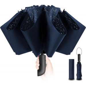 ERSHI-Parapluie Pliant inversé Compact - Résistant aux intempéries, Automatique Coupe-Vent, Parapluie Homme Revêtement en Tissu 21[85] - Neuf