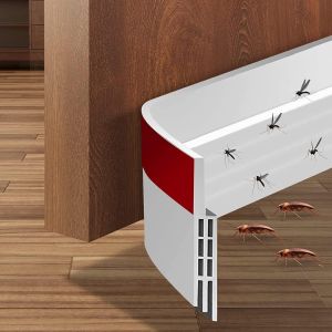 KALANKA-Flintronic Bas de Porte Adhésif, 100 x 5cm Boudin de Porte, TPE Caoutchouc Blanc Bande d'étanchéité, Anti Bruit Poussière Stop à l'air Froid Anti Souris Fourmi Cafard Insectes - Neuf