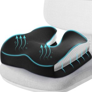 SUBZONAL-Coussin Chaise Bureau, Coussin Coccyx upport Ergonomique pour Chaise de Bureau, Coussin de Si&egrave;ge, Support Ergonomique pour Chaise de Bureau, Gaming et Si&egrave;ge Auto, Mousse &agrave; M&eacute;moire Respirante - Neuf