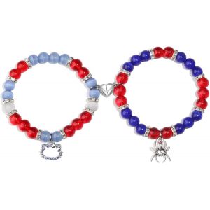 Eryi-2pcs Magnetique Bracelet Connecté Couple, Matching Bracelet D'amitié Couple Correspondant, Bracelet Cadeau Meilleur Ami Petit Ami Et Petite Amie Valentine - Neuf