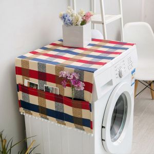 HJLIAN Housse de protection anti-poussiere multi-usages en coton et lin pour refrigerateur et machine a laver (170 x 71 cm) - Neuf