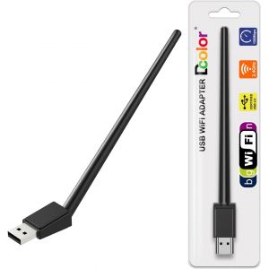 CFRY-WiFi USB MT7601 Dual Band 2.4GHz Antenne USB2.0 WiFi Dongle Stick pour décodeur DVB et TV Box, pour PC Windows 2000/XP/Vista/7/10 - Neuf