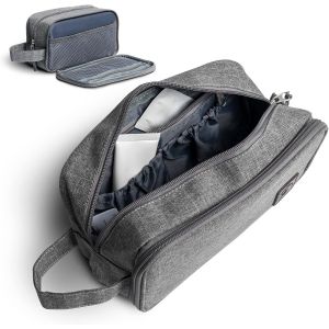 TIANYI-® Trousse de Toilette Voyage pour Femme et Home 3L Gris Petit - Sac à cosmétiques et de Lavage avec poignée de Suspension - Trousse-de-Toilette et Pochette Le Camping Suspendue (4 Compartiment - Neuf
