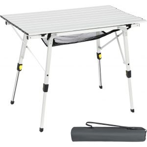 Ulteronixshop-Table De Camping Pliante Portable En Aluminium 90 &times; 53 Cm, L&eacute;g&egrave;re Avec Pieds R&eacute;glables En Hauteur, Couche En Maille Pour Pique-Nique, Jardin - Neuf