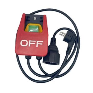 Interrupteur marche/arrêt monophasé 220V,interrupteur de sécurité,interrupteur de tension zéro avec prise,arrêt d'urgence - Neuf