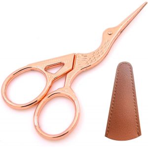 Ciseaux Coudre Vintage,Ciseaux Main Cigogne,Ciseaux Broder Petit,Ciseaux Vintage Bricolage,Embroidery Ciseaux,Adapté Pour La Broderie,Point De Croix,Couture,Artisanat (Or Rose) - Neuf