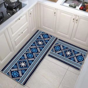 Tianyi-Lot De 2 Tapis De Cuisine Antid&eacute;rapants Et Durables Lavables Pour Cuisine, Buanderie, Chambre &Agrave; Coucher (J, 40x60+40x120cm) - Neuf