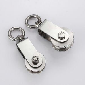 Poulie De 34 Mm Avec Roulement À Billes, Capacité De Charge : 250 Kg, Câble En Acier Inoxydable Pour Corde De Fitness (4 Pièces, 34 Mm) - Neuf