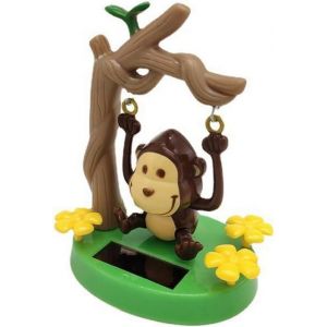 Sansh-Danse Solaire Toy, Figurine De Secouant La Tête À Solaire Mignon Bobbleheads Ornement De Pour Tableau De Bord De Voiture Animal À Danser Solaire Jouets Décoration Pour Voiture Bureau - Neuf
