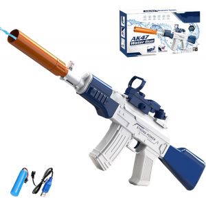Pistolet À Eau Electrique,Pistolet À Eau Automatique,Pistolet À Eau Longue Portée De 10meter,Puissant Pistolet À Eau Avec Batterie Rechargeable,Pour Extérieure, Fête, La Plage, La Piscine - Neuf