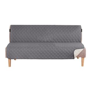 Housse de canap&eacute; r&eacute;versible et imperm&eacute;able pour futon sans accoudoirs avec sangles &eacute;lastiques - Largeur 178 cm - Neuf