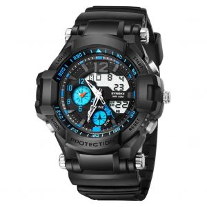 Synoke Étudiants Hommes Sports Multifonctionnel Montre Bracelet Électronique (Noir Bleu) - Neuf