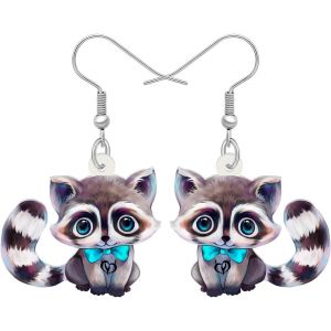 Kal-Acrylique Mignon Brun Nord Raconter L'arbre Boucles D'oreilles Ourson Cartoon Jungle Animaux Nouveaut&eacute; Bijoux Charms Cadeaux Pour Femmes Femmes Accessoires - Neuf