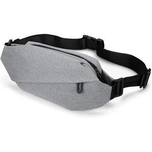 RFCBC-Sling Bag Homme Sac Bandoulière Homme 2 Poches Zippées Sacs de Poitrine Homme Sac Banane Hommes Nylon Imperméable avec Sangle Réglable pour Voyage Course Randonnée Cyclisme - Neuf
