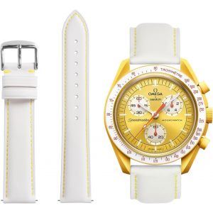 Tianyi-Bracelet Omega X Swatch Moonswatch U2013 Cuir Bracelet De Moonwatch Montre Homme Femme U2013 D&eacute;gagement Rapide Bracelet Pour Swatch Omega 20mm Remplacement - Neuf