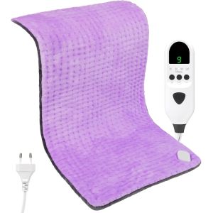 Coussin Chauffant, Tapis Chauffant 43&times;84cm avec Arr&ecirc;t Automatique et 9 Niveaux de Temp&eacute;rature Lavable en Machine, Coussin Chauffant Dos Epaule et Nuque, ChauffantRapide Electrique, Flanelle Douce - Neuf