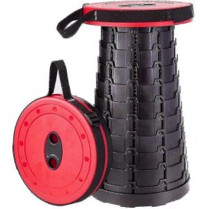 Tabouret pliant, Chaise pliante portable, Tabouret r&eacute;tractable, Randonn&eacute;e en plein air, P&ecirc;che, Chasse, Attente en ligne en bus-rouge 2025 - Neuf