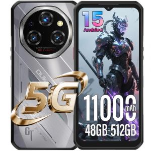 OUKITEL WP62 Smartphone Incassable 5G 48Go+512Go 11000mAh 6.6" Dural SIM/NFC Argent - Neuf