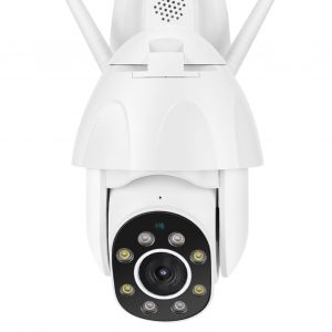 Camera dome exterieure etanche HD 1080p, systeme de surveillance sans fil, Wi-Fi, 8 lumieres, prise 110-240 V, prise UK - Neuf
