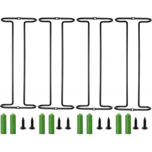Eryi-Paquet De 4 Supports À Verres À Vin, Support De Verres Sous Étagère D'armoire, Rangement Avec Support De Verres À Pied, Support De Verre À Vin, Cintre De Rangement Pour Armoire De Cuisine, Bar - Neuf