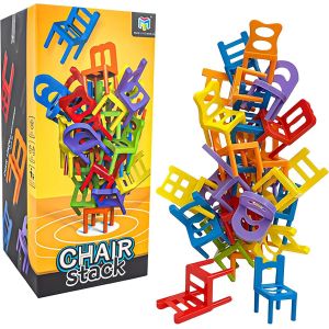 Chenquansarl-Jeu De Cha S Empil&eacute;es - Mini Cha Jouet D'&eacute;quilibre Multijoueur Pour Toute La Famille - Neuf