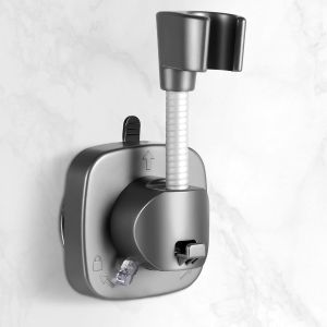 KGABERY-Support De Pommeau De Douche Sans Perçage,Rotatif À 360°,Réglable Avec Ventouse,Support De Pommeau De Douche Antidérapant,Support De Pommeau De Douche Pour Salle De Bain - Neuf