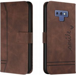 Kal-Coque Pour Samsung Galaxy Note 9, Etui Portefeuille Samsung Note 9, Protection Etui À Rabat Housse En Cuir Pu Avec Antichoc Tpu [Fermoir Magnétique] Flip Housse Pour Samsung Note 9 (Braun) - Neuf
