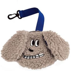 Letnerny-Porte-Sac À Crottes De Chien,Distributeur De Sacs À Déjections De Chien En Peluche Mains Libres Avec Laisse À Clip Pour Toutes Les Laisses(Sacs À Crottes Non Inclus) - Neuf