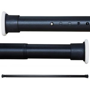 Tringle De Rideau De Douche Extensible Sans Perçage 360-410Cm Acier Au Carbone Noir Tringle A Rideaux Vêtements Télescopique Barre A Tension Pour Salle De Bains Fenêtre Cuisine Arm[POU8806793] - Neuf