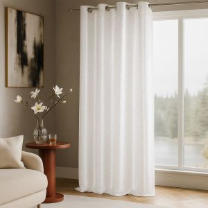 Rideau Effet Soie Motif &Eacute;caille - Neuf