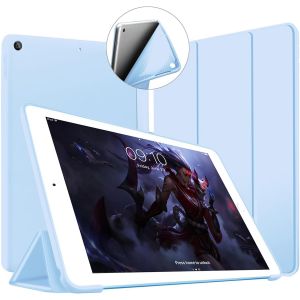ELVORIX-Coque pour iPad 9,7 Pouces 2018/2017 (6&egrave;me/5e G&eacute;n&eacute;ration), &Eacute;tui Case Fine L&eacute;g&egrave;re en TPU Souple Housse Cover pour Mod&egrave;les iPad A1893/A1954/A1822/A1823, R&eacute;veil/Sommeil Automatique, Bleu Clair - Neuf