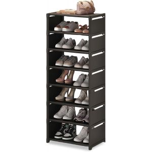 Kgabery-Étagère À Chaussures À 8 Niveaux,Amovible Et Réglable,En Métal,Robuste Et Empilable,Support Vertical Pour Chaussures Pour Chambre À Coucher,Placard,Entrée,Couloir,Salon - Neuf