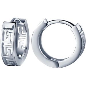 Kal-Unendlich U Boucles D'oreilles En Argent 925, Créoles D'oreilles En Forme De Coeur, Mini Bague D'oreilles Pour Femme Fille, Élégant Et Simple - Neuf