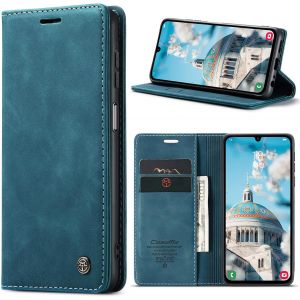 Case For Samsung Galaxy A15 5G/4G Premium Leather Protective Pouch Wallet Flip Case Magnetic Case Cover For Samsung Galaxy A15, Blue Green - Neuf