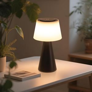 Trahoo-Lampe De Table &Agrave; Piles, Veilleuse Led, Lampe De Table Sans Fil 3600mah, Lampe Tactile &Agrave; Intensit&eacute; Variable Usb, Batterie Noire Rechargeable Pour Salon Moderne, Chambre - Neuf