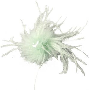 Kal-Lot De 2 Broches &Agrave; Plumes Naturelles Pour Femme Et Fille - Plume D'autruche Naturelle - Accessoire De Cheveux - Pour Mariage, F&ecirc;te, Festival - Neuf