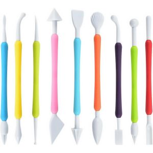 Kal-Outils De Modelage De G&acirc;teaux,9 Pi&egrave;ces Outils De Sculpture D'argile &Agrave; Modeler,Outils De Modelage P&acirc;tisserie,Outils De D&eacute;coration De G&acirc;teaux Pour Cuire,Fondant - Neuf
