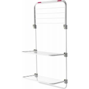 KGABERY-Étendoir À Linge Pour Porte 3 Niveaux,Séchoir À Linge Intérieur Suspendu 134Cm,3 Niveaux Réglables,Étendoir Peu Encombrant Pour Salle De Bain/Buanderie,Installation Facile - Neuf